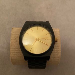 Nixon Time Teller Black & Gold Face Watch
